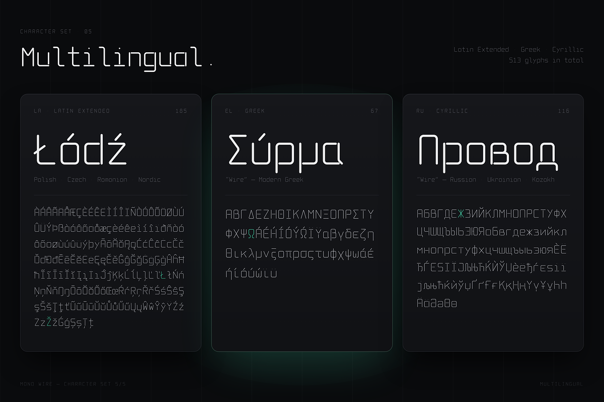 Mono Wire - Minimal Monospace Type, a Sans Serif Font by HipFonts (Photo 14 of 26)