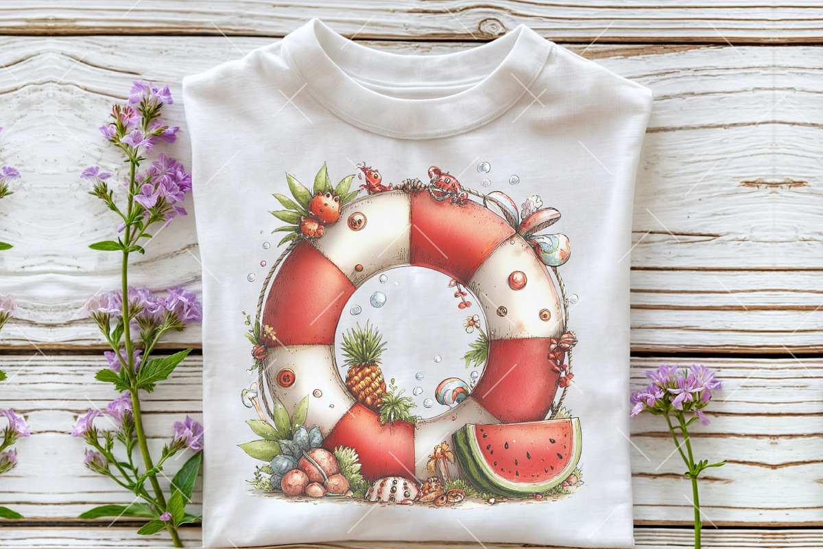 Whimsical Summer Lifebuoy Clipart, an Illustration by OK Design (Photo 6 of 6)