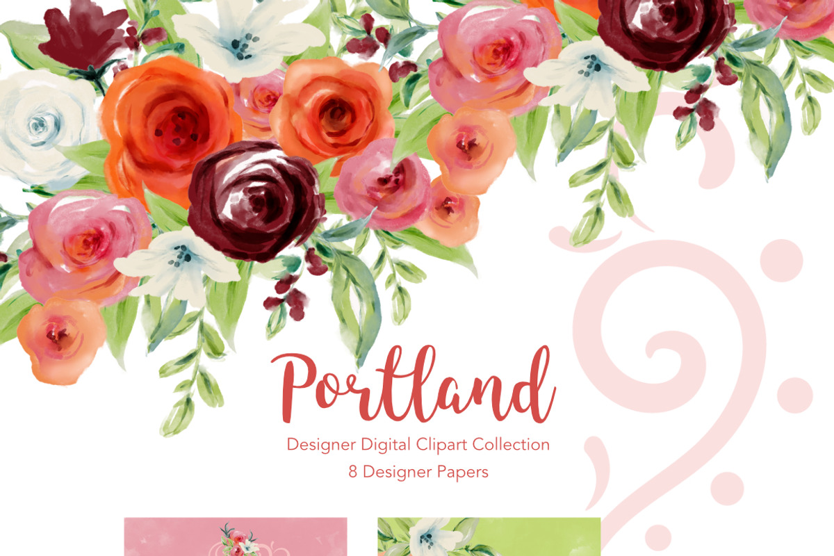 Watercolor Flowers-Pink Roses, an Illustration by Feather Grace Designs (Photo 4 of 6)