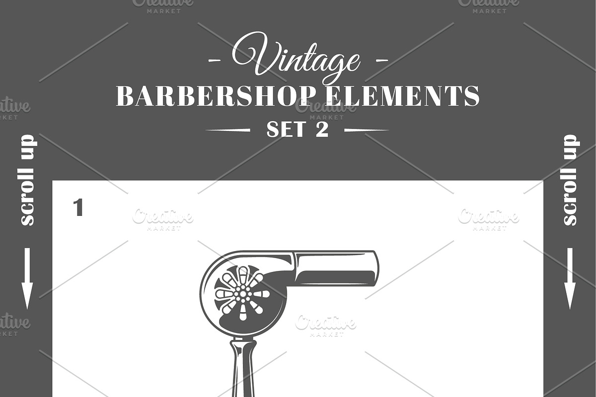 9 Barbershop Logos Templates Vol.2, a Branding & Logo Template by Art Design (Photo 7 of 9)