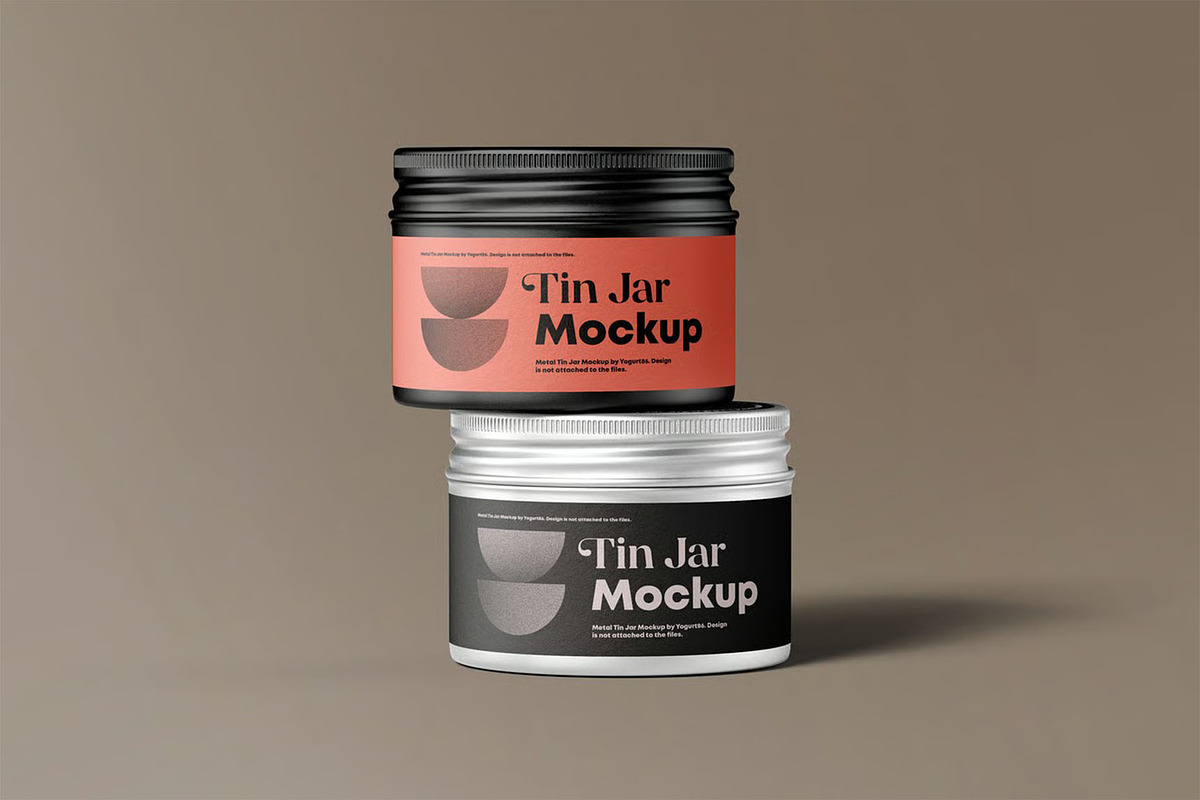 Metal Tin Jar Mock-up, a Packaging Mockup by zippypixelstudio (Photo 4 of 10)