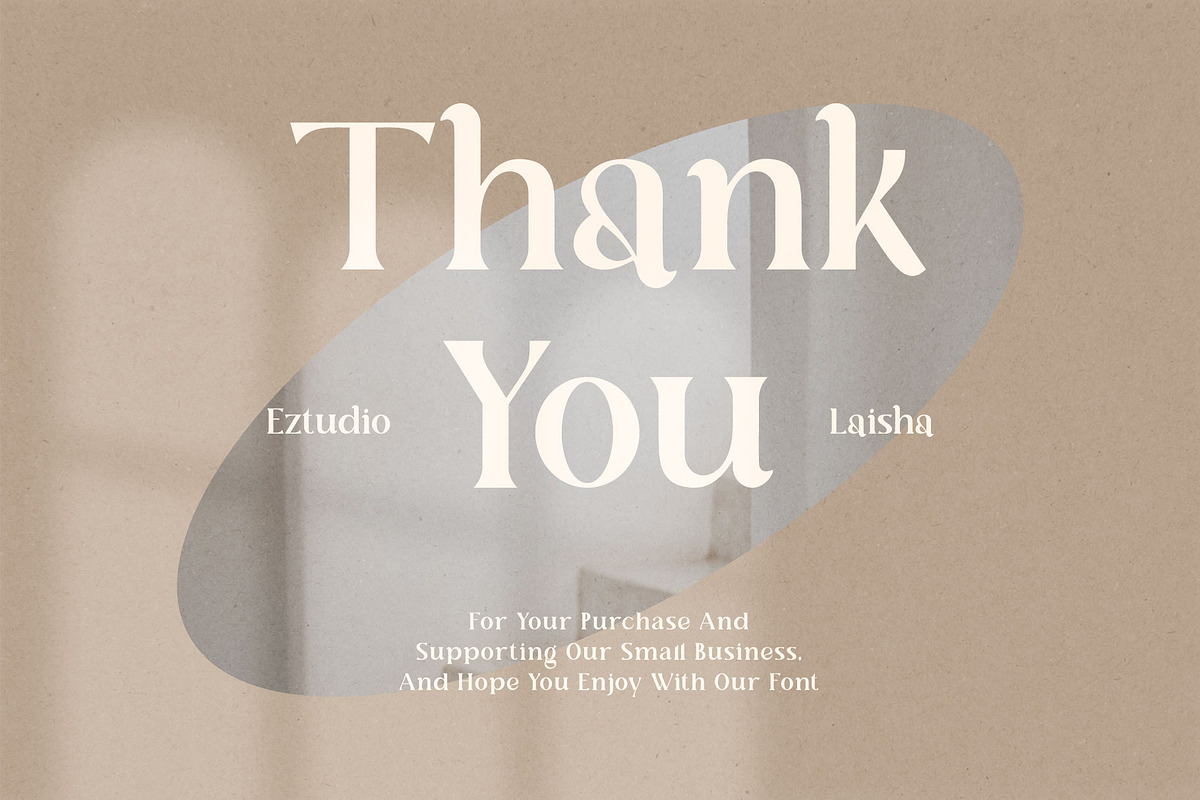 Laisha - Modern Display Font, a Serif Font by Eztudio (Photo 12 of 13)