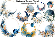 Christmas Flowers Clipart, an Illustration by DreamArtGraphic (Thumbnail 1 of 5)