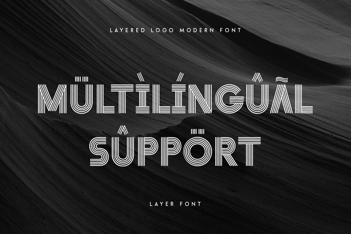 Layer - Layered Logo Modern Font, a Sans Serif Font by Hamz Studio (Photo 6 of 16)