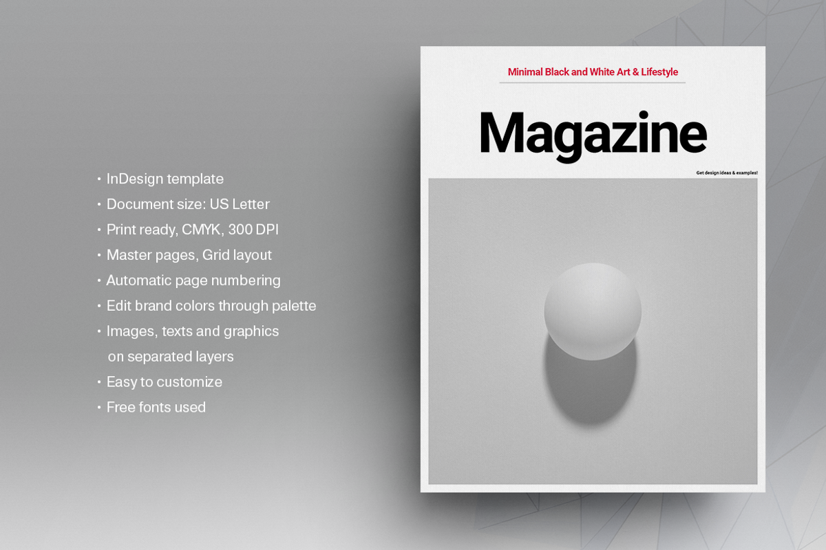 Red and Black Magazine Template, a Magazine Template by Boris Cupac