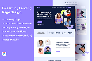 E-Learning Landing page Design