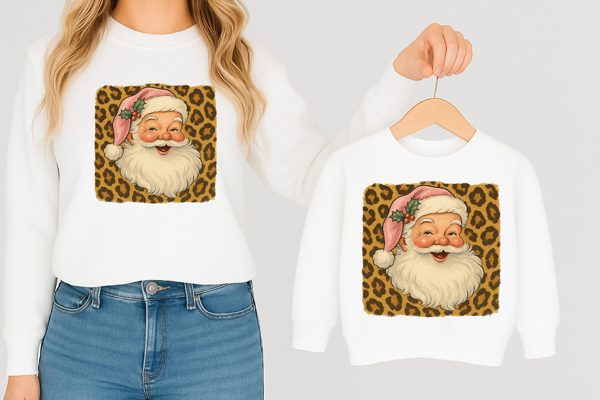 Vintage Santa with Leopard, Christma, an Illustration by Libby Wishes (Photo 7 of 8)