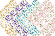 Digital Paper - Flower Patterns, a Pattern Graphic by Leska's Digitals (Thumbnail 3 of 6)