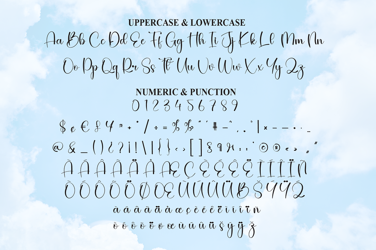 Blue Sky | Script Font, a Handwritten Font by Scratchones (Photo 7 of 8)