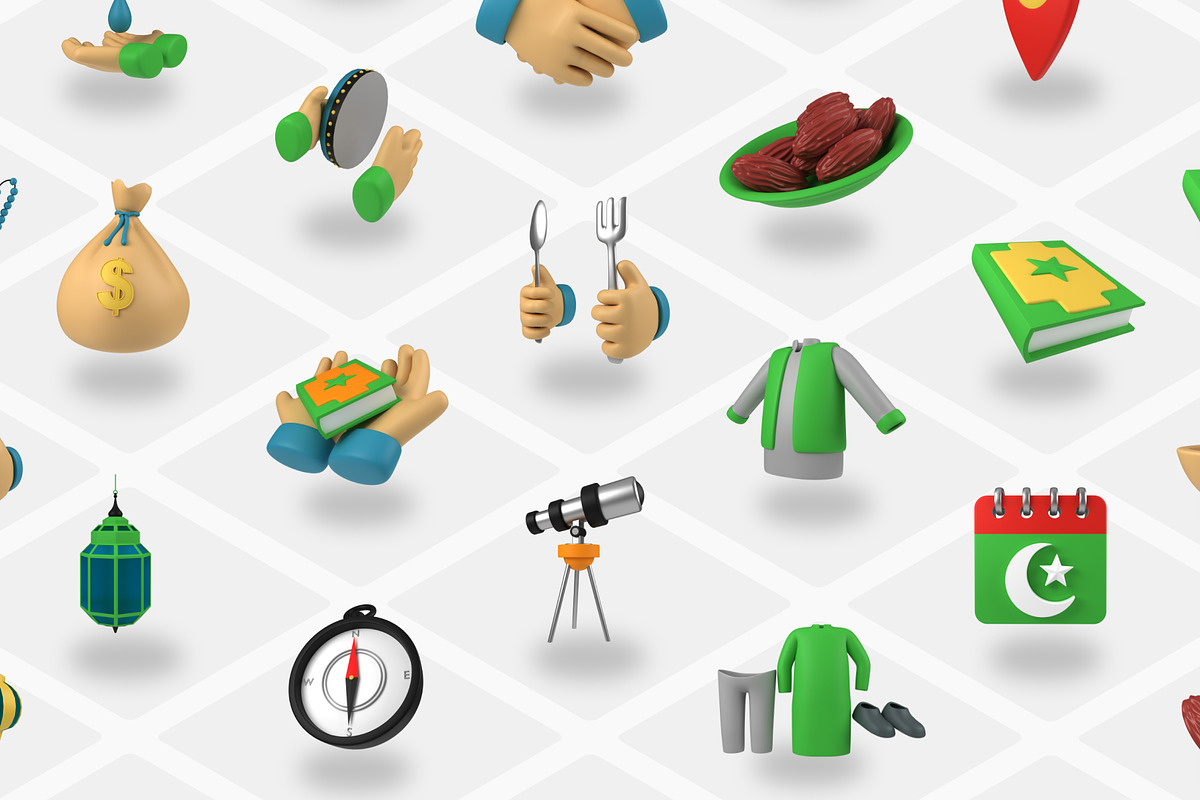 3D Eid ul Adha Icons, a Characters & Person 3D Model by Vectors Market (Photo 4 of 9)