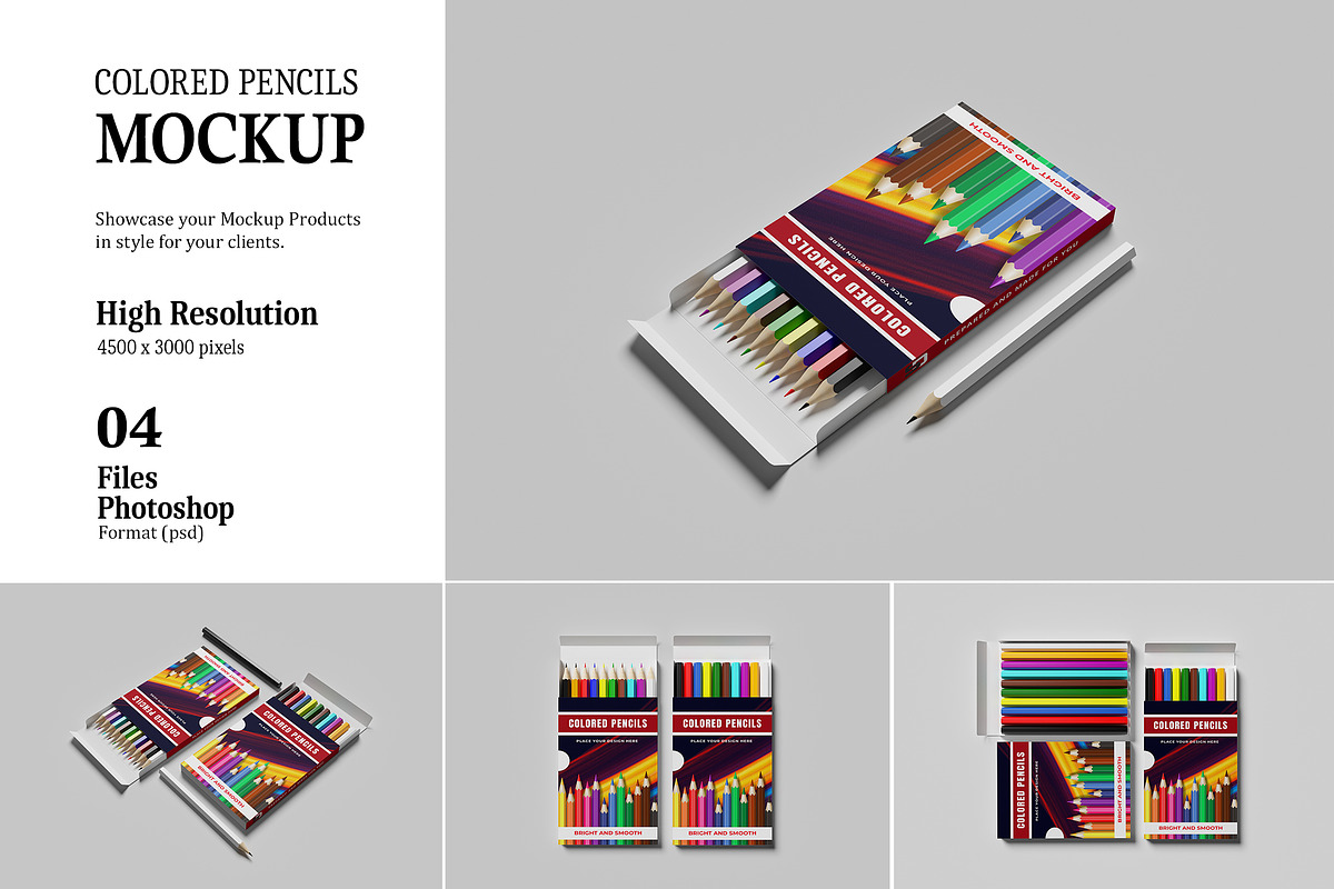 Colored Pencils Mockup, a Pens & Pencil Mockup by AndikaGraphic (Photo 1 of 5)