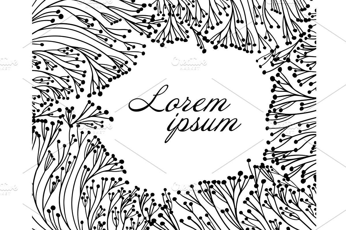 Monochrome background frame with, an Illustration by Nenahliadava Design