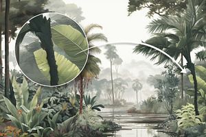 Tropical Forest Mural Series