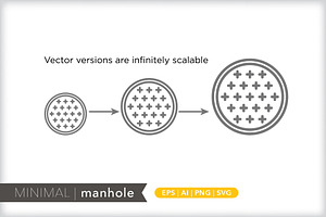 Minimal Manhole Icons