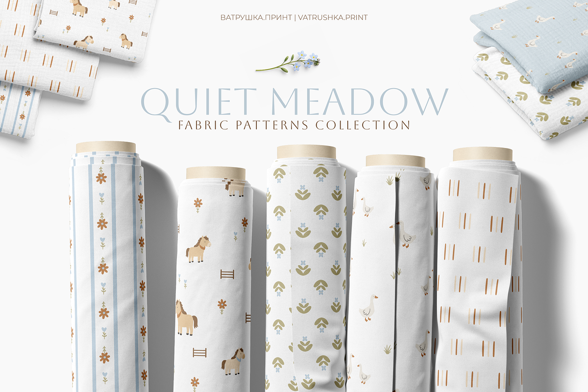 Quiet Meadow - fabric patterns, a Pattern Graphic by vatrushkaprint_store (Photo 1 of 6)