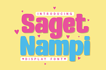 Saget Nampi - Display Font