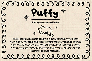 Puffy Handwritten Cute Font