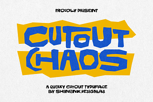 Cutout Chaos – Quirky Cutout Font