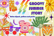Groovy summer story 60s-70s, a Texture Illustration by Antikva17 (Thumbnail 1 of 18)