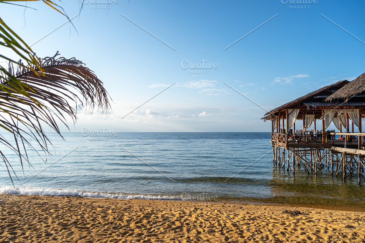 Wooden pier on the beach of Lake Poso, Tentena, Sulawesi, an Architecture Photo by GoodGoods (Photo 2 of 2)