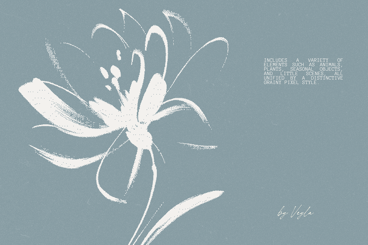 Pixel Spring: 120 Elements Pack, a Decorative Illustration by Veyla (Photo 4 of 16)