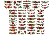 Watercolor Christmas Garland Clipart, a Decorative Illustration by InkyQueenArt (Thumbnail 4 of 5)