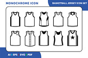 Basketball Uniform Icon Pack, an Outline Icon by Fontmine Studio (Thumbnail 1 of 3)