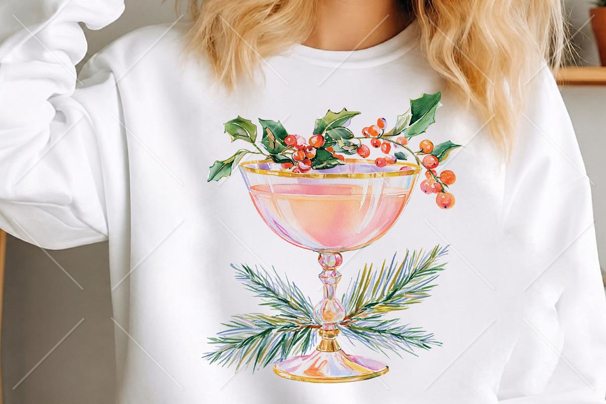 Watercolor Christmas Drink Clipart, a Seasonal Illustration by Canvas Craft (Photo 5 of 10)