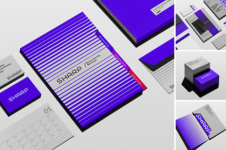 Branding Stationery Mockups, a Product Mockup by Mockup Cloud