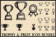 Trophy Cup and Medal Icon Set, an Illustration by Designs_River (Thumbnail 1 of 7)
