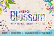 Awesome Blossom | Floral Kit, a Pattern Graphic by Squarepack (Thumbnail 1 of 12)