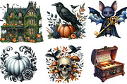Watercolor Gothic Autumn Clipart, an Illustration by Designking (Thumbnail 2 of 4)