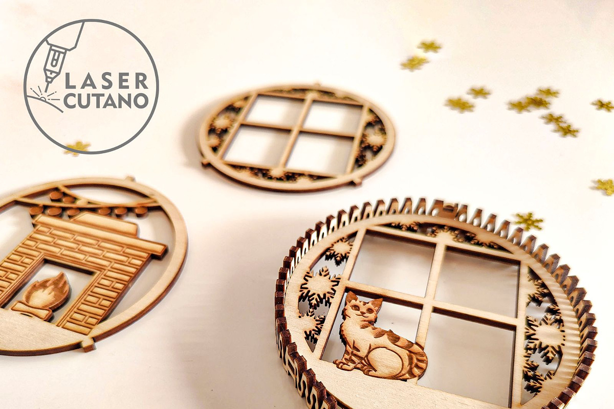 CHRISTMAS ORNAMENTS Multilayer File, a Templates & Theme by LaserCutano (Photo 5 of 10)
