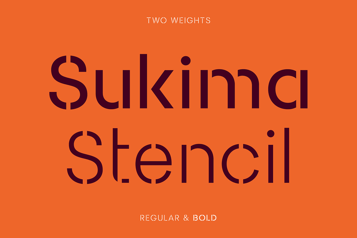 Sukima Stencil Display Font