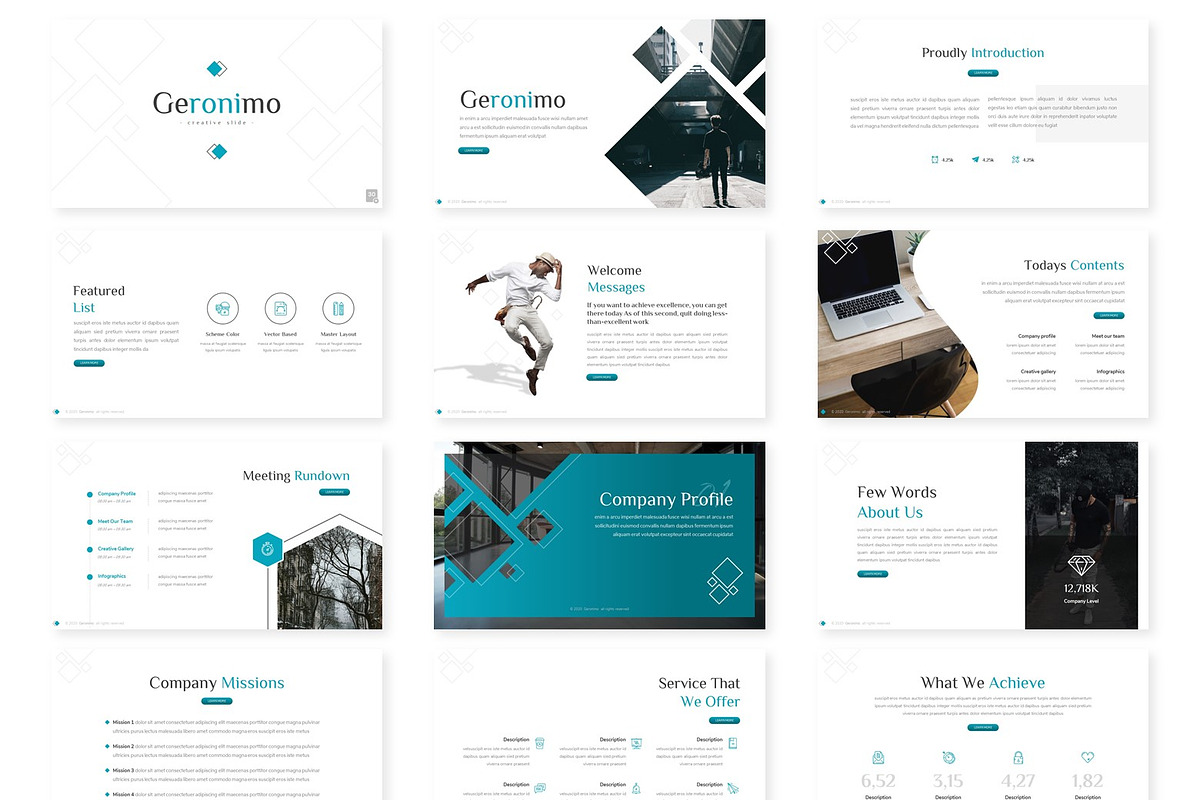 Geronimo - Google Slide Template, a Presentation Template by AQR Studio