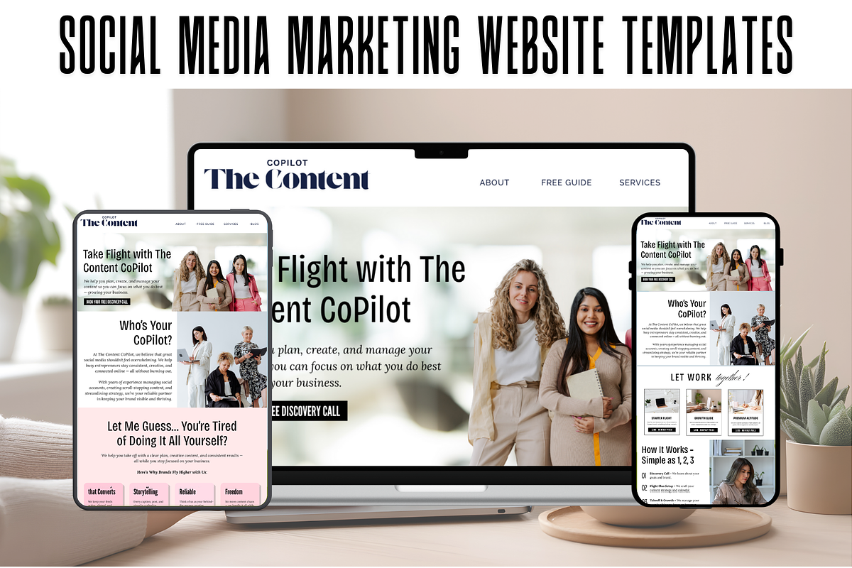 Social Media Landing Page Design