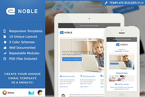 [ Sale 10% ] Noble - Email & Builder