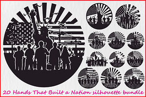 America Worker Vector Bundle, an Illustration by jahid234