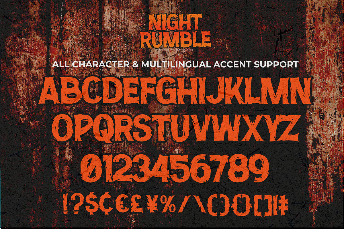 NIGHT RUMBLE - Strong Textured Typef, a Font by Gassstype (Photo 7 of 8)