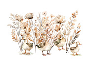 Watercolor Field Goose Collection, an Animal Illustration by Pati Paints (Thumbnail 2 of 12)