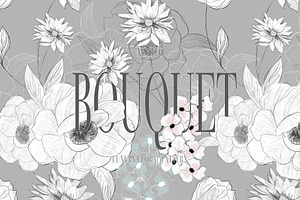 Bouquet, Luxury Floral Pattern