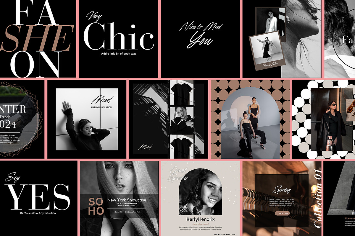 Chic Canva Instagram Templates, a Social Media Template by Spark Design (Photo 2 of 4)