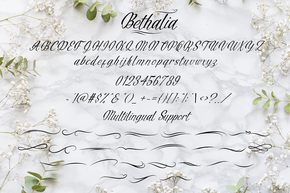 Bethalia Script Font preview 8