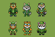 Wildlife Army Mascot Illustration, an Illustration by Riswan Ratta (Thumbnail 5 of 5)