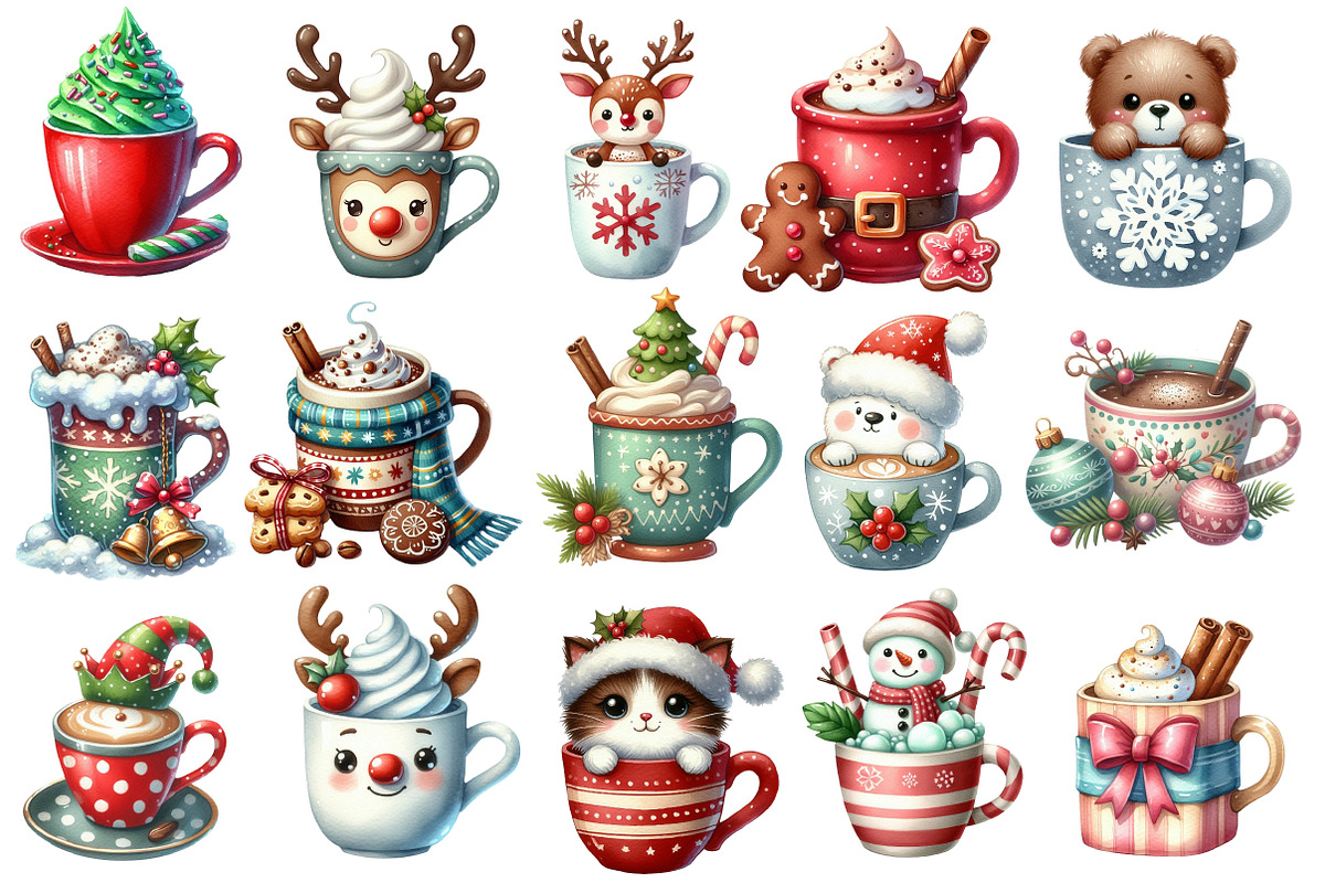 Cute Christmas Coffee Sublimation, an Illustration by Designworld (Photo 2 of 5)