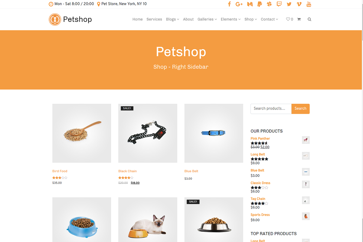 Petshop & Pet Care WordPress Theme, a WordPress Template by Visualmodo (Photo 16 of 30)