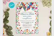 Mexican Wedding Invitation | CANVA, a Stationery Template by Creative Market (Thumbnail 1 of 5)