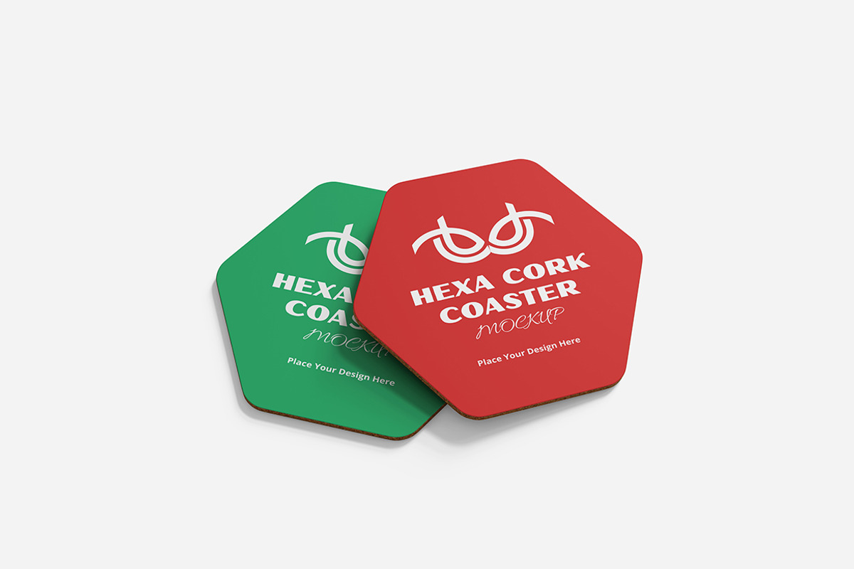 Hexa Cork Coaster Mockup, a Product Mockup by MrLetters (Photo 3 of 5)