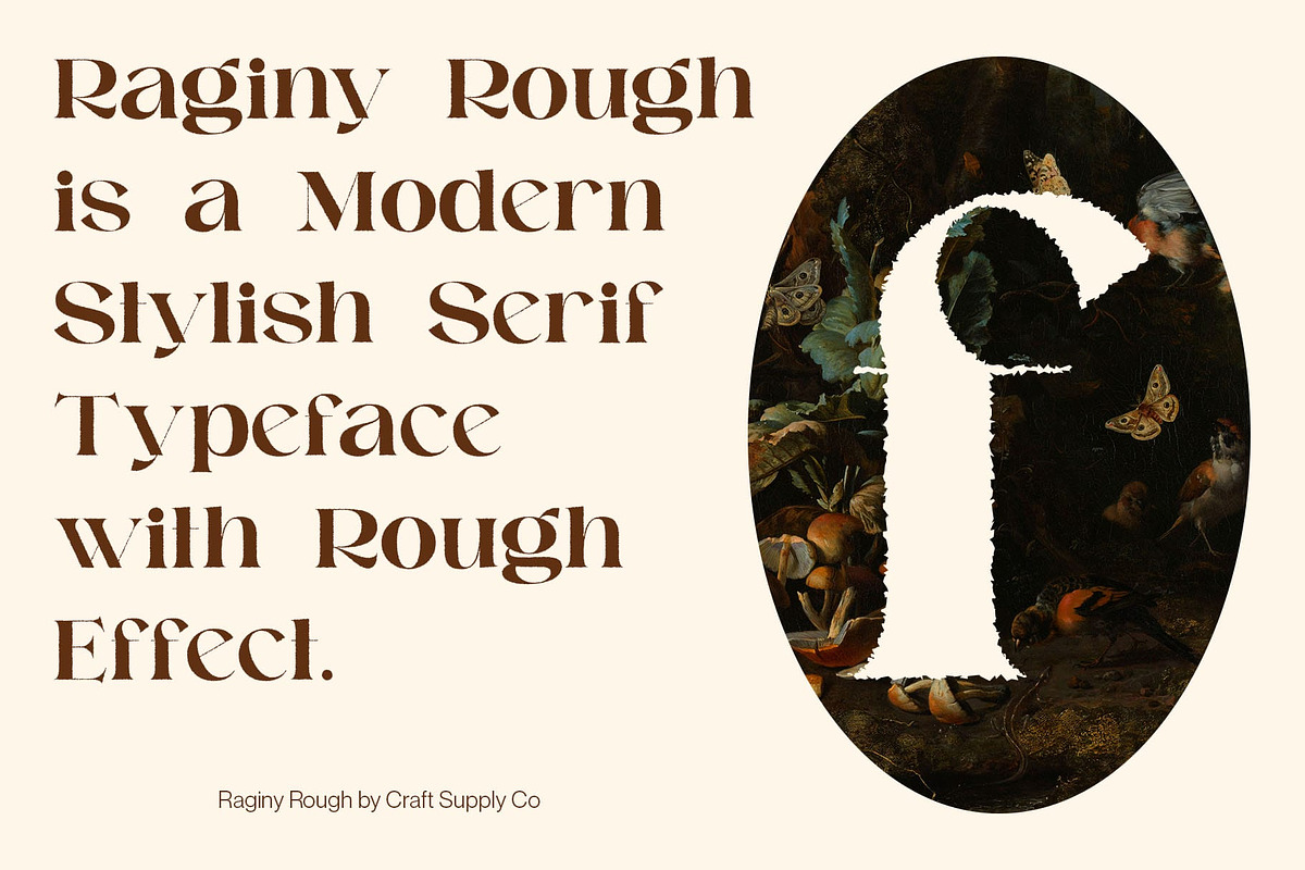 Raginy Rough, a Serif Font by Craft Supply Co. (Photo 3 of 8)