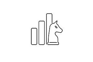 Strategy line icon. Business, an Outline Icon by Saggitarius